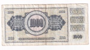 Juhoslávia 1000 Dinara 1981