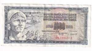 Juhoslávia 1000 Dinara 1981