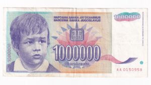 Juhoslávia 1 Milión Dinara 1993