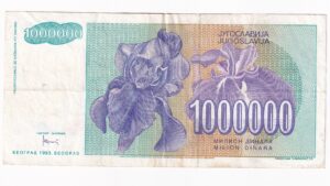 Juhoslávia 1 Milión Dinara 1993