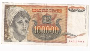 Juhoslávia 100 000 Dinara 1993