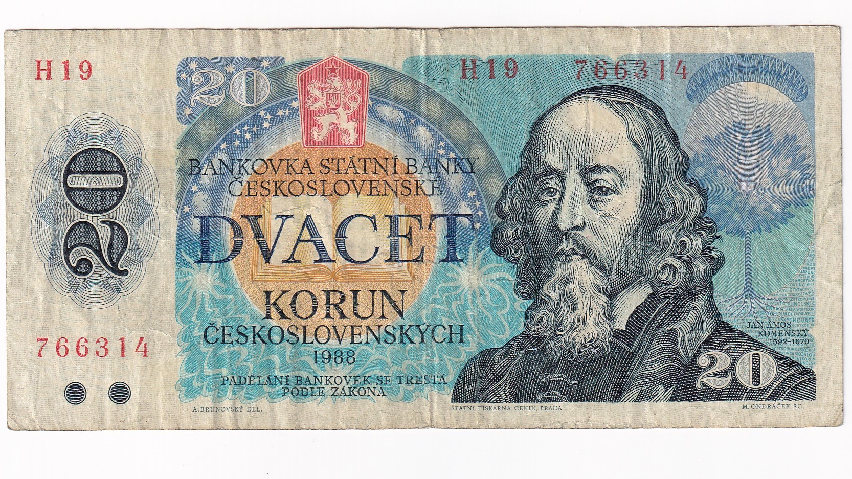20 Korún 1988 H19 20 Korún 1988 H19