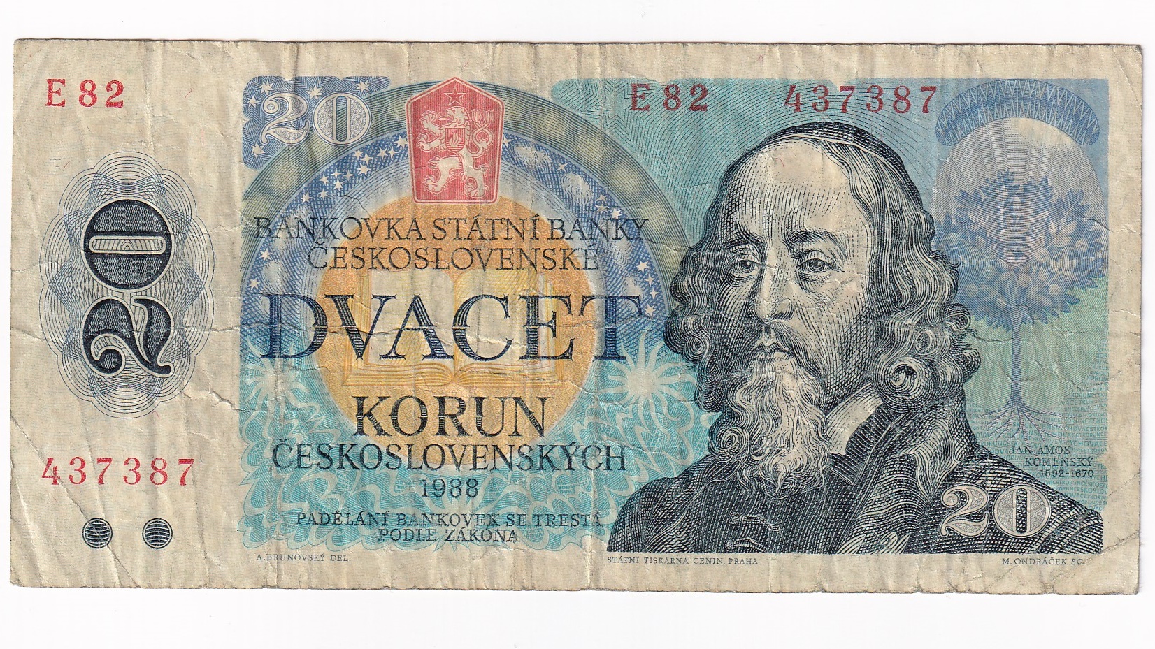 20 Korún 1988 E82 20 Korún 1988 E82