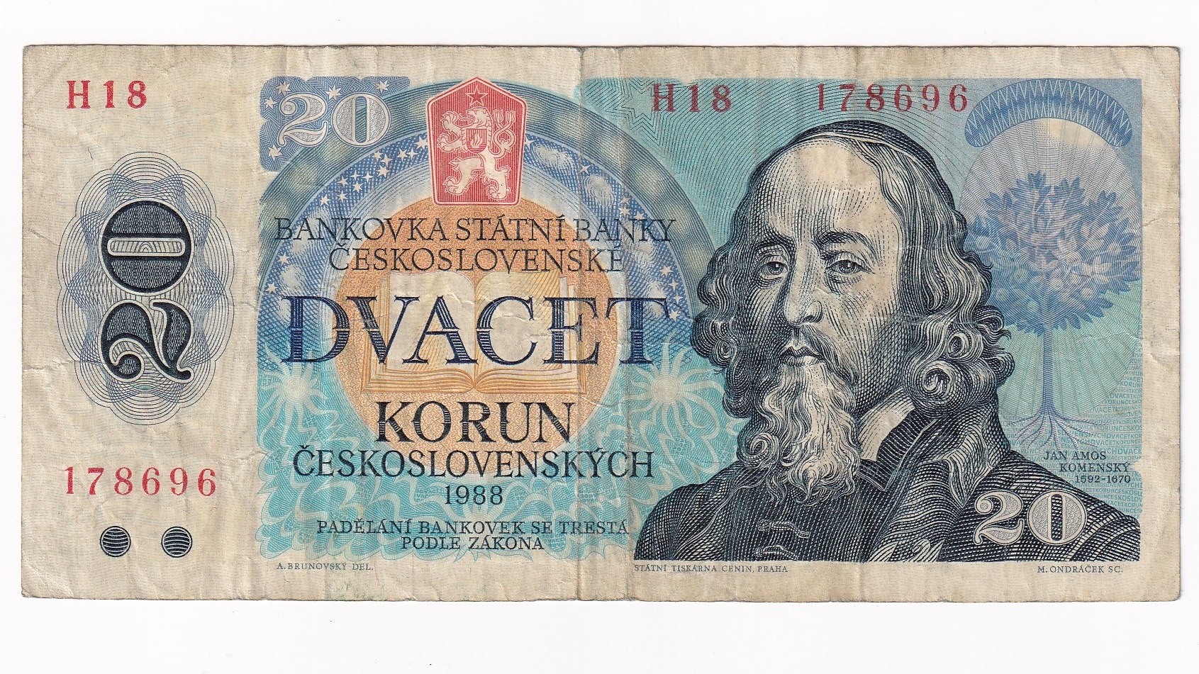 20 Korún 1988 H18 20 Korún 1988 H18
