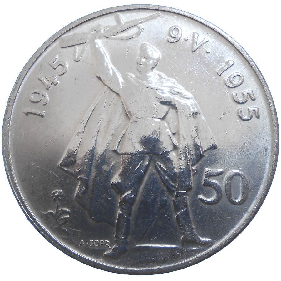 50 KČS 1955 10. výročie oslobodenia ČSR 50 KČS 1955 10. výročie oslobodenia ČSR