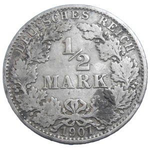 Nemecko 1/2 Mark 1907 A