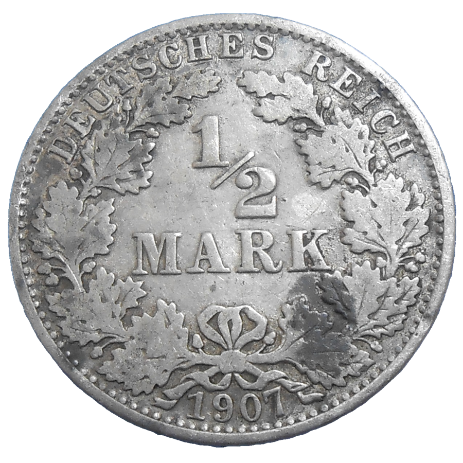 Nemecko 1/2 Mark 1907 A Nemecko 1/2 Mark 1907 A