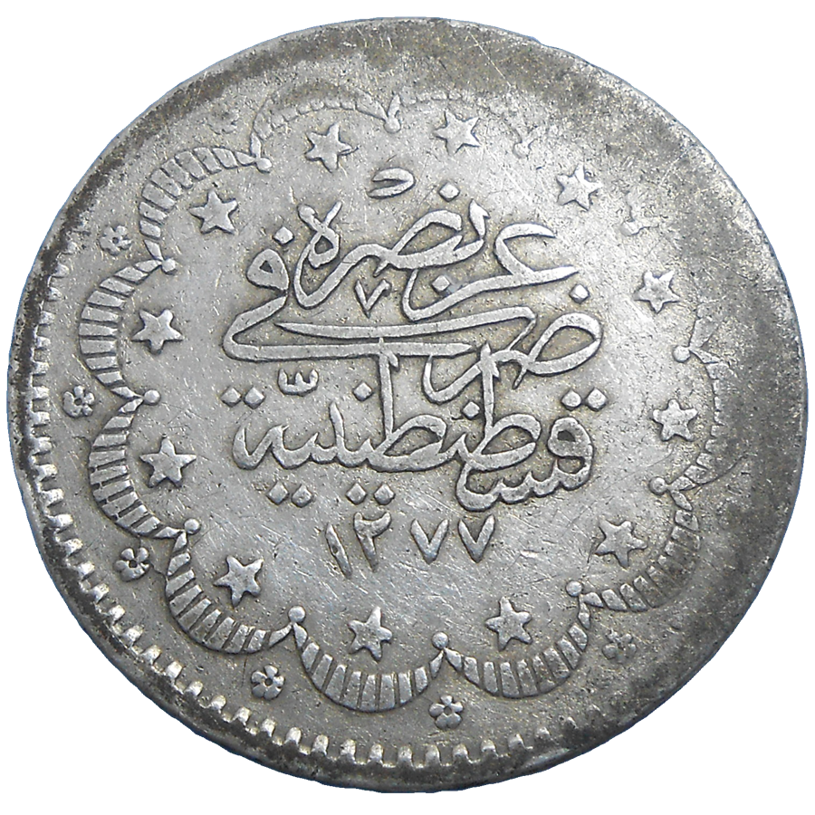 Osmanská Ríša 5 Kurus 1872 Osmanská Ríša 5 Kurus 1872