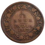 India 1/12 Anna 1917