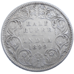 India 1/2 Rupee 1899