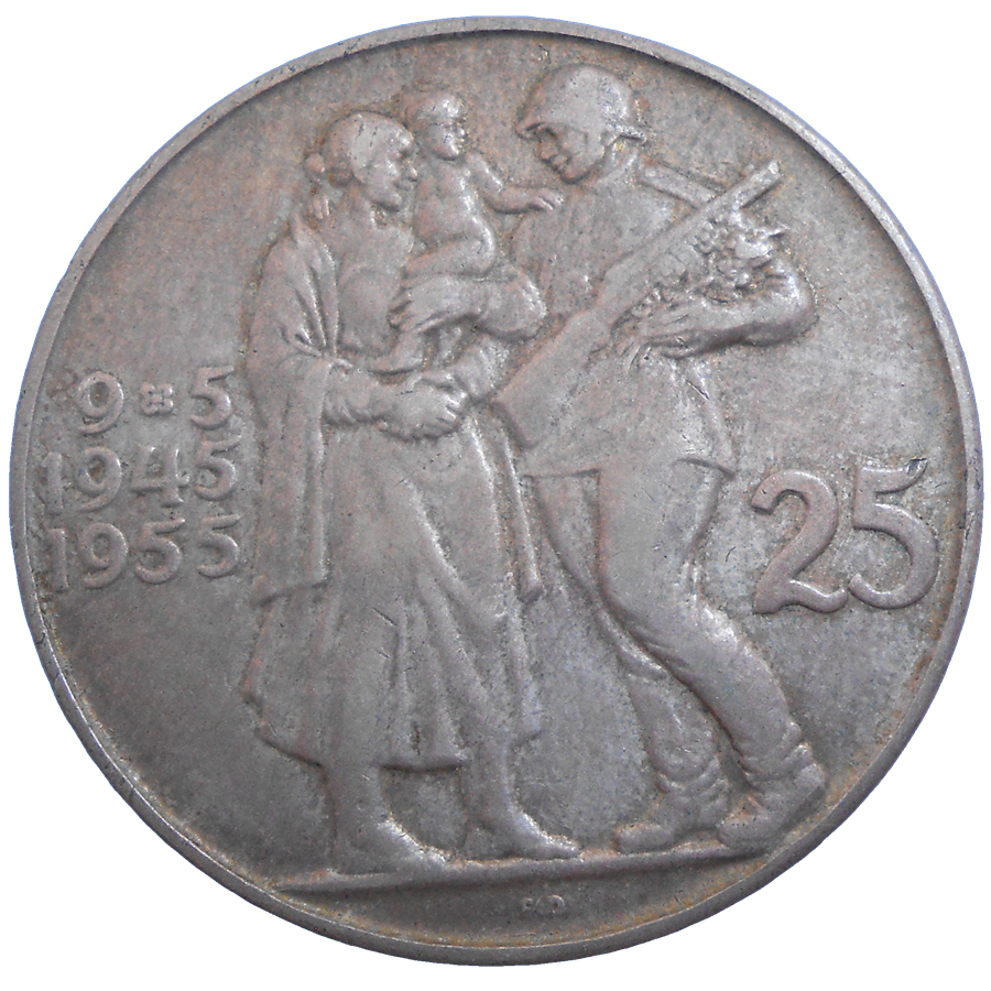 25 KČS 1955 10. výročie oslobodenia ČSR 25 KČS 1955 10. výročie oslobodenia ČSR