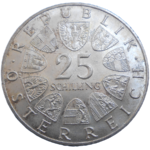Rakúsko 25 Schilling 1967