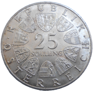 Rakúsko 25 Schilling 1967