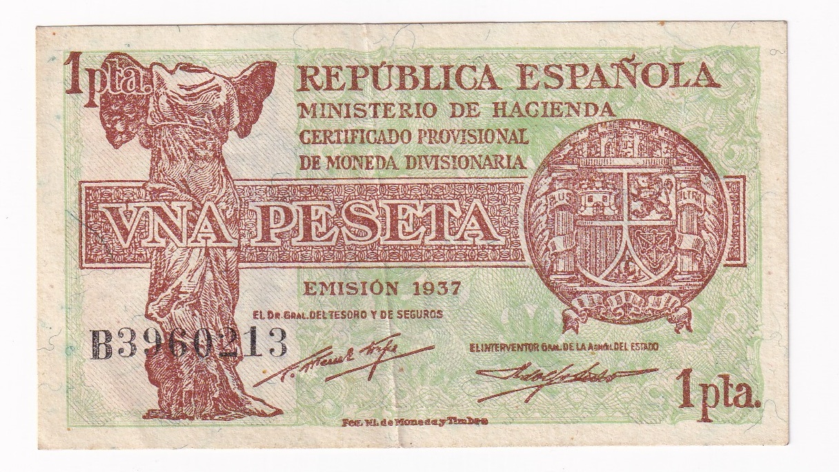 Španielsko 1 Peseta 1937 Španielsko 1 Peseta 1937