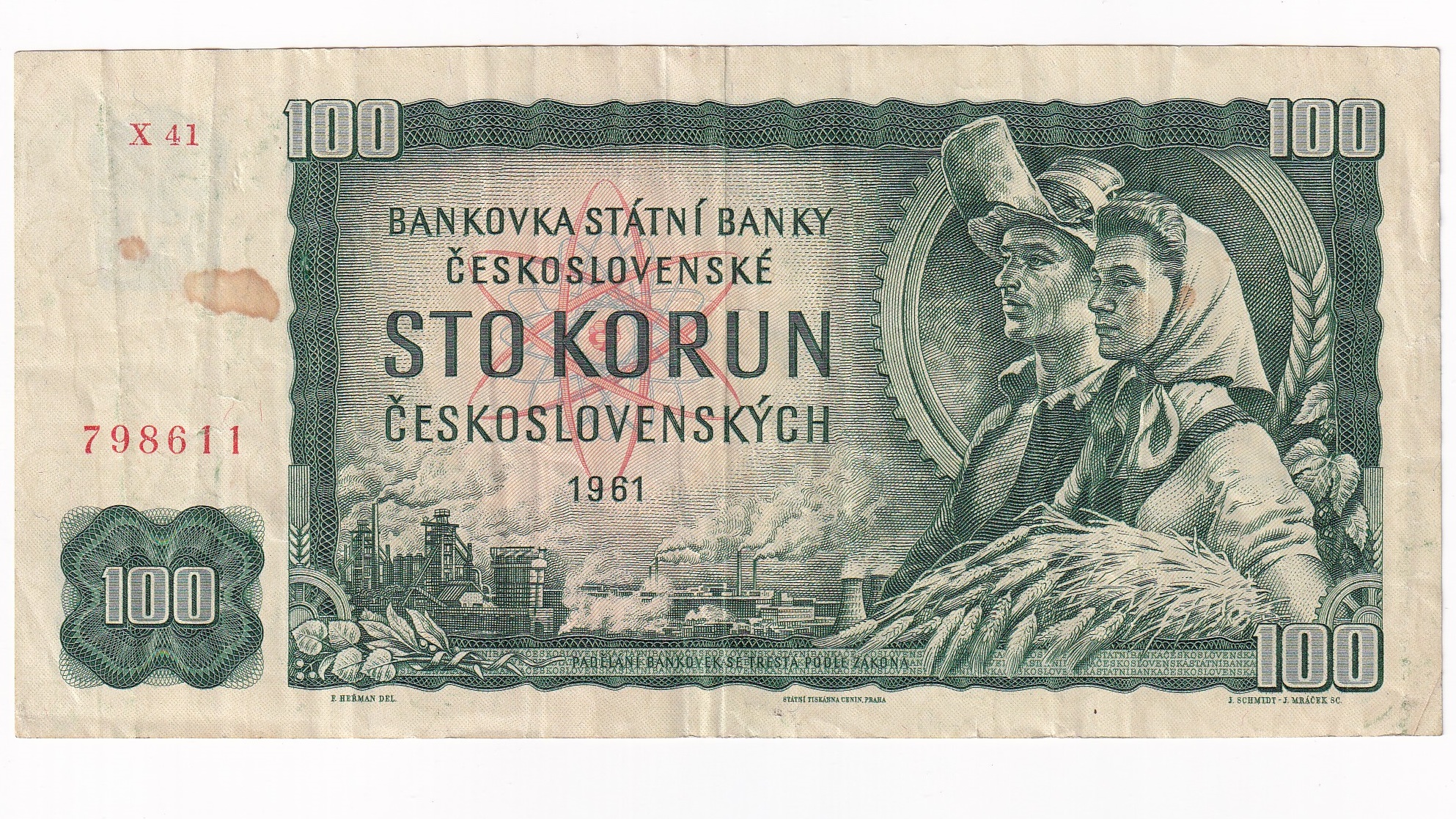 100 Korún 1961 X41 100 Korún 1961 X41