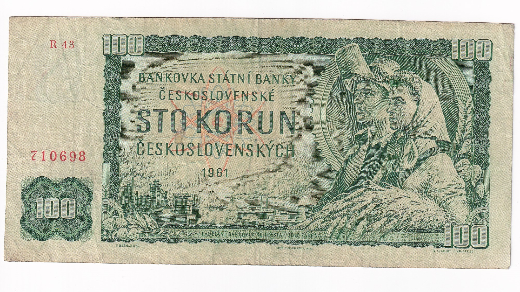 100 Korún 1961 R43 100 Korún 1961 R43