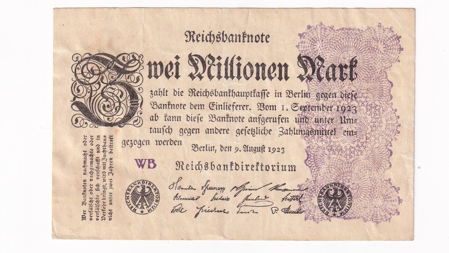 Nemecko 2 Millionen Mark 1923 Nemecko 2 Millionen Mark 1923