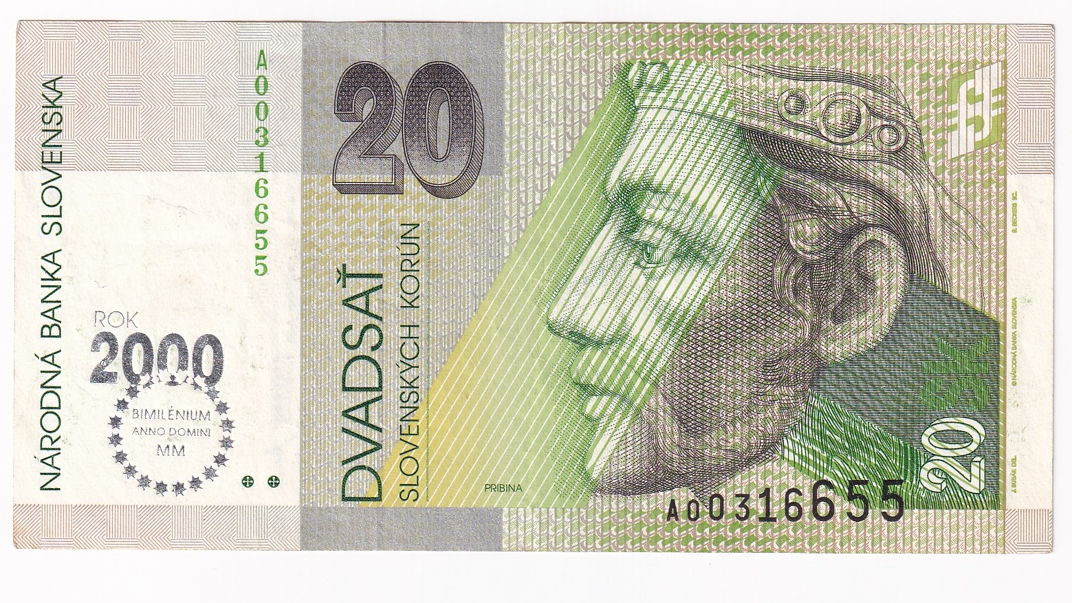 20 Korún 1993 Bimilénium 20 Korún 1993 Bimilénium