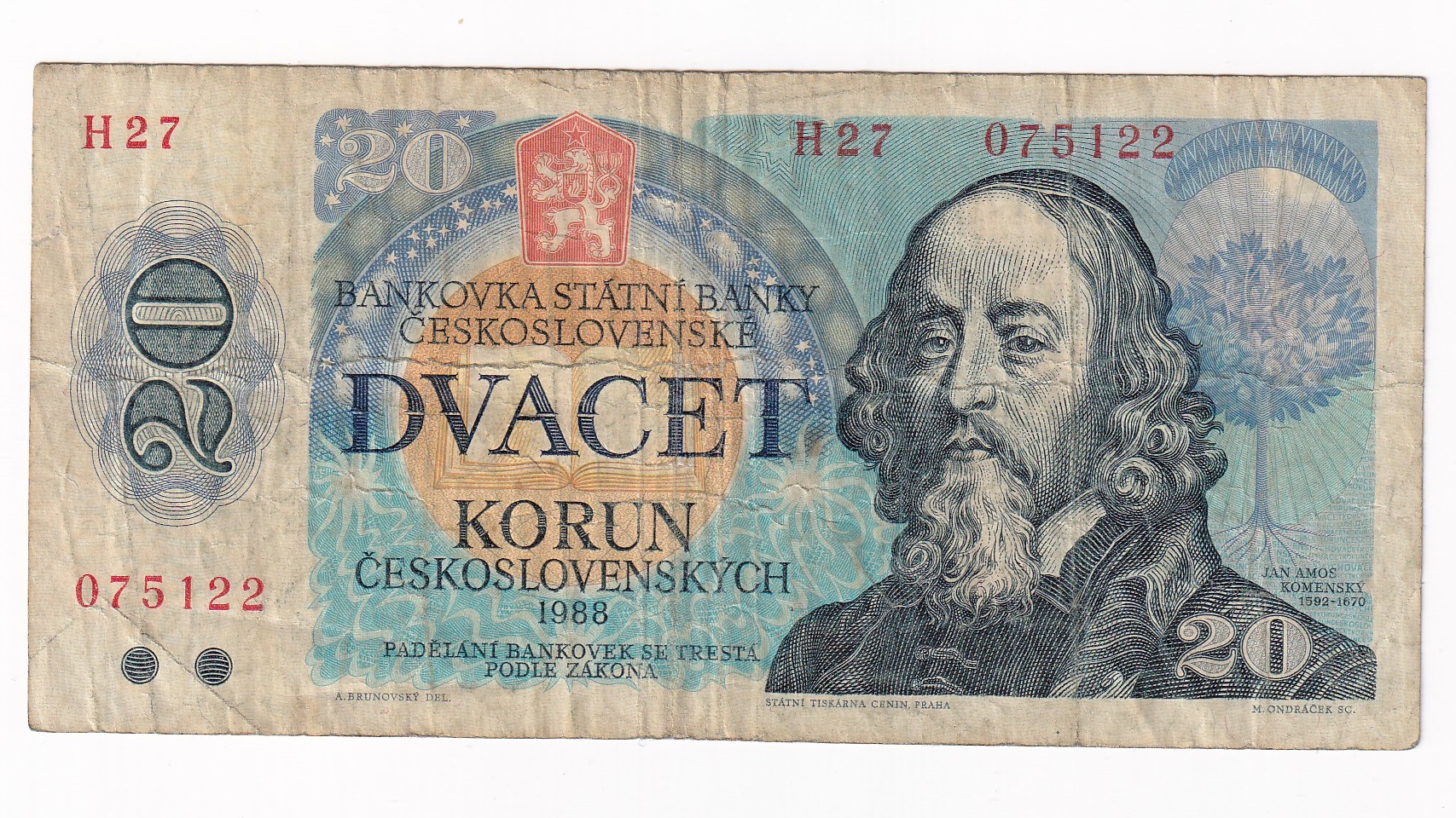 20 Korún 1988 H27 20 Korún 1988 H27