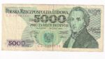 Poľsko 5000 Zlotých 1988
