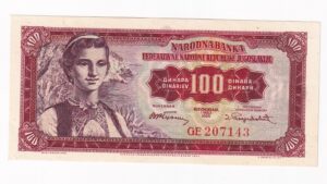 Juhoslávia 100 Dinara 1955