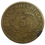 Nemecko 5 Pfennig 1924 A