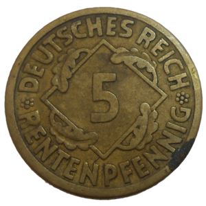Nemecko 5 Pfennig 1924 A