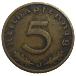 Nemecko 5 Pfennig 1938 J