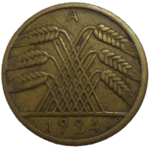Nemecko 10 Pfennig 1924 A