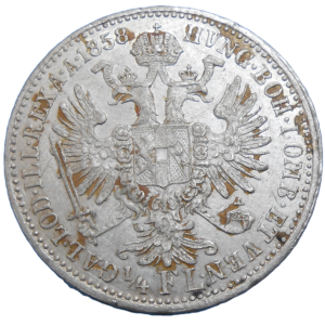 František Jozef I. 1/4 zlatník 1858 A