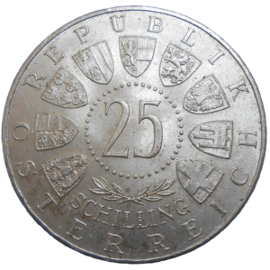 Rakúsko 25 Schilling 1963