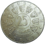 Rakúsko 25 Schilling 1960