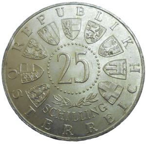 Rakúsko 25 Schilling 1960