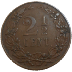Holandsko 2 1/2 Cents 1904