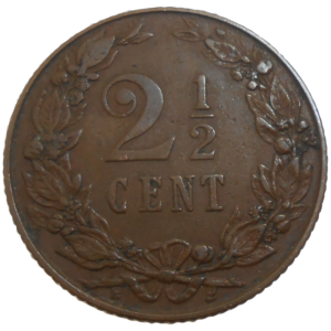 Holandsko 2 1/2 Cents 1904