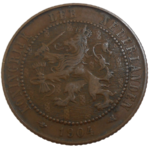 Holandsko 2 1/2 Cents 1904