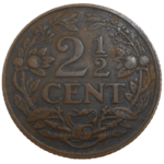 Holandsko 2 1/2 Cents 1916