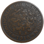 Holandsko 2 1/2 Cents 1916