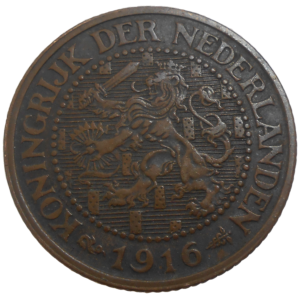 Holandsko 2 1/2 Cents 1916