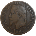 Francúzsko 5 Centimes 1863 A