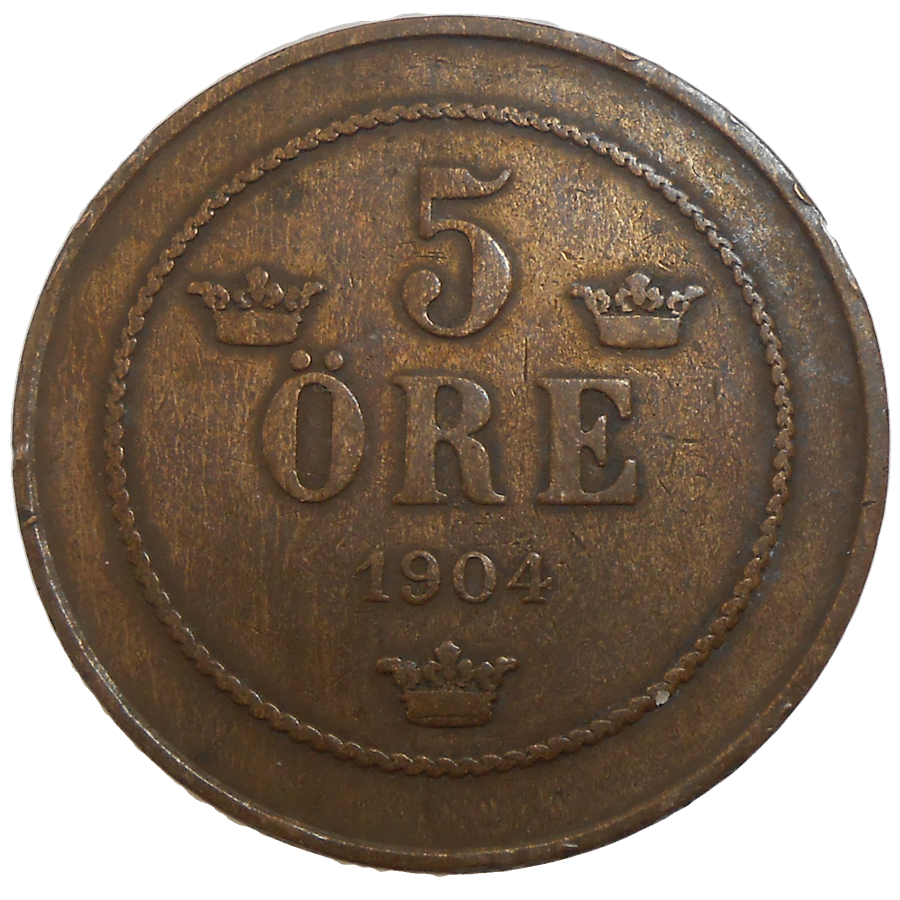 Švédsko 5 Ore 1904 Švédsko 5 Ore 1904