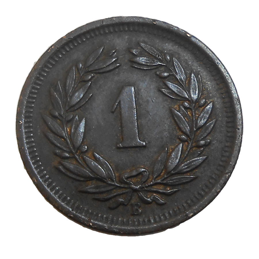 Švajčiarsko 1 Rappen 1914 B Švajčiarsko 1 Rappen 1914 B