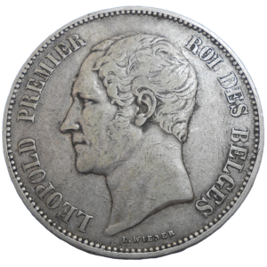 Belgicko 5 Francs 1850