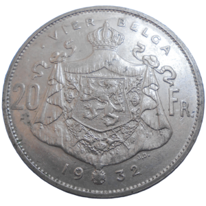 Belgicko 20 Francs 1932