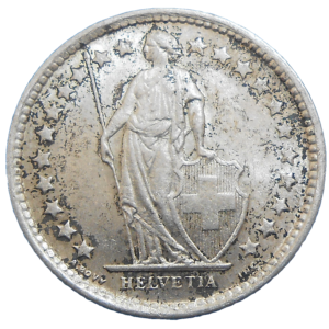 Švajčiarsko 1/2 Frank 1959 B