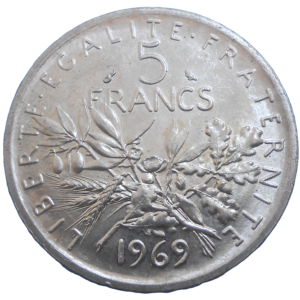 Francúzsko 5 Francs 1969