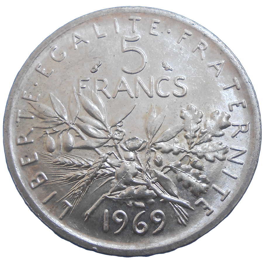 Francúzsko 5 Francs 1969 Francúzsko 5 Francs 1969