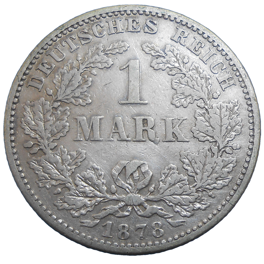Nemecko 1 Mark 1878 F Nemecko 1 Mark 1878 F