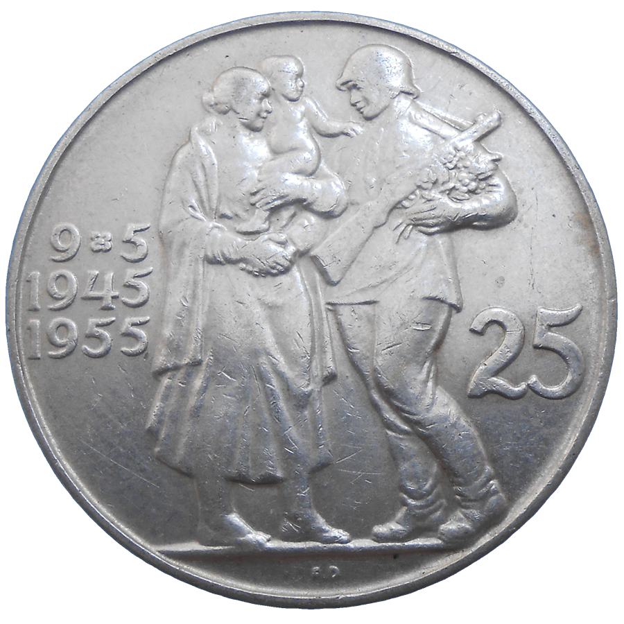 25 KČS 1955 10. výročie oslobodenia ČSR 25 KČS 1955 10. výročie oslobodenia ČSR