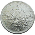 Francúzsko 5 Francs 1964